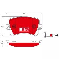 Колодки Торм.зад. Dtec Cotec Audi A6 (4F2,C6) 2.0-4.2 05.04-03.11/ Q3 (8U) 2.0 06.11->; Seat Alhambra (710) 1.4-2.0 06.10->;