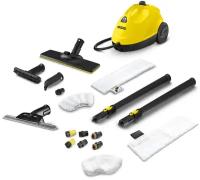 Пароочиститель Karcher SC 2 EasyFix + аксессуары VELER: насадка для окон, 1 салфетка для пола, 1 обтяжка, 4 пластиковые щёточки и 2 латунные