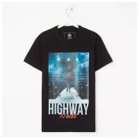 Футболка мужская черная KAFTAN "HIGHWAY",размер 54