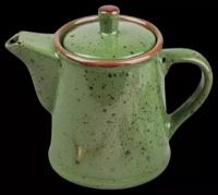 Заварочный чайник Хорекс Punto Verde/Пунто Верде, 500 мл, h14,5 см зеленый, фарфор