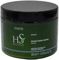 Маска восстанавливающая для ослабленных волос DIKSON Hs Milano restructuring keratin mask / объём 500 мл