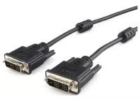 Кабель Cablexpert DVI-D single link, 19M/19M, 1.8м, CCS, черный, феррит. кольца