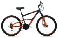 Горный велосипед Altair MTB FS 26 2.0 disc 2021, темно-серый/оранжевый, рост 18"