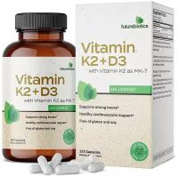 FutureBiotics, ФьючерБайотикс, витамины K2 + D3 с витамином K2 в виде MK-7, 120 капсул