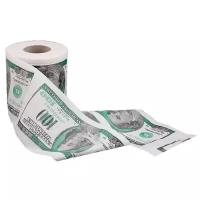 Русма Сувенирная туалетная бумага "100 долларов", стандарт 10х10,5х10 см