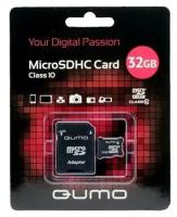 MicroSDHC 32GB QUMO Сlass 10 UHS-I,3.0 с адаптером SD