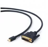 Кабель mDP-DVI Cablexpert CC-mDPM-DVIM-6, 20M/25M, 1.8м, черный, позол. разъемы, пакет