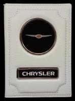 Обложка для автодокументов Chrysler (крайслер) кожаная флотер