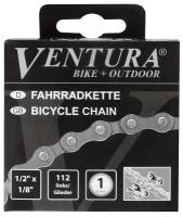 Цепь велосипедная Ventura, 1ск, для дорожных велосипедов, 1/2"x1/8", 112 звеньев