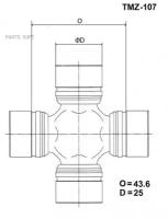 Крестовина карданного вала TOYO TOYO TMZ107 | цена за 1 шт