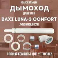 Дымоход для котла BAXI LUNA-3 COMFORT любой мощности, комплект антилед (DYMluna3comf)
