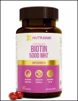 Биотин / Biotin Nutraway 60 капсул быстрого усвоения