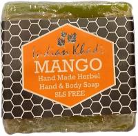 Мыло Манго ручной работы без SLS Кхади Mango Hand Made Herbel Soap SLS Free Indian Khadi 100 гр