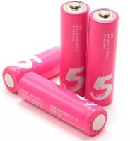 Комплект батареек алкалиновых ZMI Rainbow Zi5 типа AA (уп. 4 шт) розовые (4xAA5 pink)