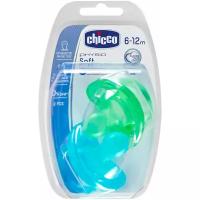 Пустышка силиконовая ортодонтическая Chicco Physio Soft 6-12 м, 2 шт