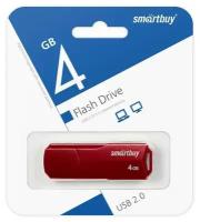 SB4GBCLU-BG, 4GB USB 2.0 CLUE series, Burgundy, SmartBuy