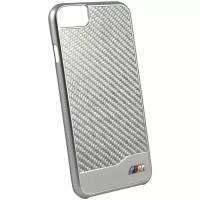 Чехол BMW M-Collection Aluminium Carbon Hard для iPhone 7/8/SE 2020, серебристый