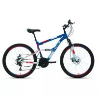 Горный велосипед Altair MTB FS 26 2.0 disc 2020-2021, синий/красный