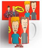 Кружка с принтом из мультсериала Бивис и Батхед Beavis and Butt-head