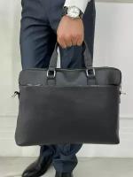 мужской кожаный портфель/ сумка для бумаг/ деловых документов benchmark Gold