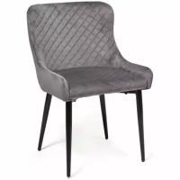 Стул обеденный Tetchair ELI (mod. 8202), металл/ткань, 53x61,5x83 см, серый (G-062-40)/черный (2шт/уп)