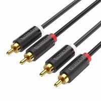 Кабель Vention аудио 2RCA M/2RCA M - 2 м Чёрный