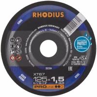 Отрезной прямой тонкий диск RHODIUS по стали XT67 для болгарки/УШМ, чистый рез без искр, 125 x 1,5 x 22,23 мм