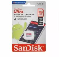 Карта памяти Micro SecureDigital 256Gb SanDisk Ultra microSDXC class 10 UHS-1 A1 SDSQUAC-256G-GN6MN