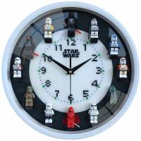 Часы конструктор настенные STARWARS в стиле LEGO белые