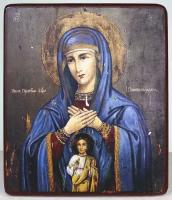 Икона Божией Матери Помощница в родах, деревянная иконная доска, ручная работа, левкас (Art.1269С)