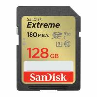 Карта памяти SanDisk Extreme 128GB 180MB/s Class 10 UHS-I U3 (SDSDXVA-128G-GNCIN)