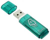 Память SmartBuy "Glossy" 4GB, USB 2.0 Flash Drive, зеленый