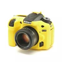 Защитный силиконовый чехол MyPads для фотоаппарата Nikon D750 ультра-тонкая полимерная из мягкого качественного силикона желтый