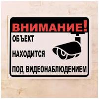 Таблички Ведется видеонаблюдение в ассортименте, металл, 20х30 см