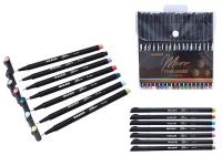 Набор капиллярных ручек Mazari Mero 36 штук 0.4 мм, капиллярная ручка, цветные ручки, линеры для рисования, рисунки линером для скетчинга