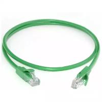 GCR Патч-корд прямой 20.0m UTP кат.5e, зеленый, 24 AWG, литой, ethernet high speed 1 Гбит/с, RJ45, T568B