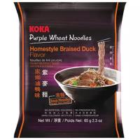 KOKA сингапурская лапша Purple Wheat Noodles Homestyle Braised Duck, 65 г