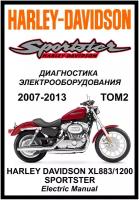 Руководство по ремонту Мото Сервис Мануал Harley Davidson XL883/1200 Sportster (2007-2013) Том 2 на русском языке