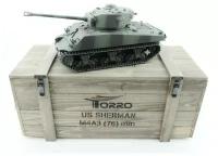 Torro Радиоуправляемый танк Torro Sherman M4A3 76mm 1:16 2.4GHz (ИК-пушка, деревянная коробка) - TR1114113065