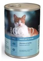 Nero Gold консервы ВИА Консервы для кошек Лосось и тунец (Salmon and Tuna), 0,410 кг (26 шт)