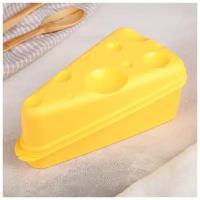 Контейнер для сыра 19,8х10,6х7,5см, цвет желтый треугольный 9664106