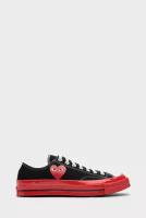 Кеды Comme des Garçons PLAY chuck 70 black/red для мужчин цвет черный размер 42.5