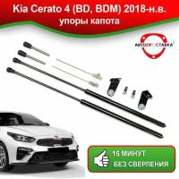 Упоры капота для Kia Cerato 4 2018-наст. время / Газовые амортизаторы капота Киа Церато 4