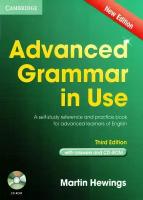 Advanced Grammar in Use (3rd Edition) Book with Answers and CD-ROM Учебник с ответами