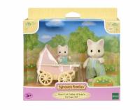 Набор Цветочные котики – папа и малыш в коляске Sylvanian Families 5683