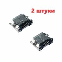 KLS1-233-0-0-1-T (2 шт.) Разъем micro USB-B под пайку на плату, гнездо микро ЮСБ 5S-B КЛС1 5 контактов