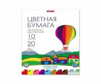 Бумага цветная А4, 10 листов, 20 цветов, двусторонняя мелованная, в папке, схема поделки