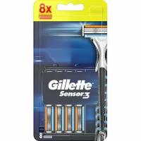 Сменные кассеты Gillette Sensor3 8 шт