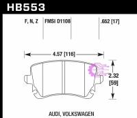 Колодки тормозные HB553N.652 HAWK HP Plus