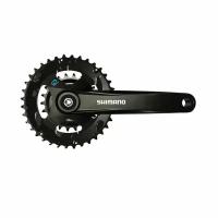 Система Shimano Altus, M315-2, 175мм, 36/22T, под квадрат, без защиты, цвет черный, для 7/8 скоростей, EFCM3152E62XL